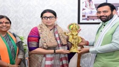 Photo of संत कबीर कुटीर मां स्मृति ईरानी कै सीएम सैनी करिन आत्मीय स्वागत